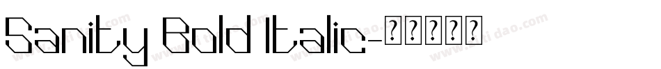 Sanity Bold Italic字体转换